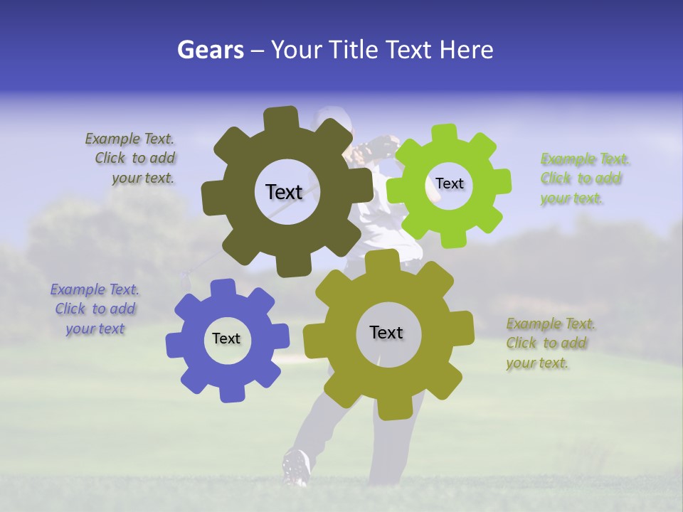 Outdoor Man Swing PowerPoint Template