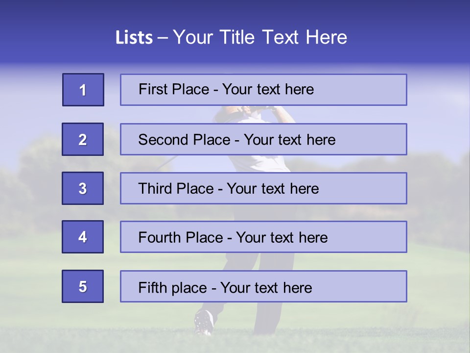 Outdoor Man Swing PowerPoint Template