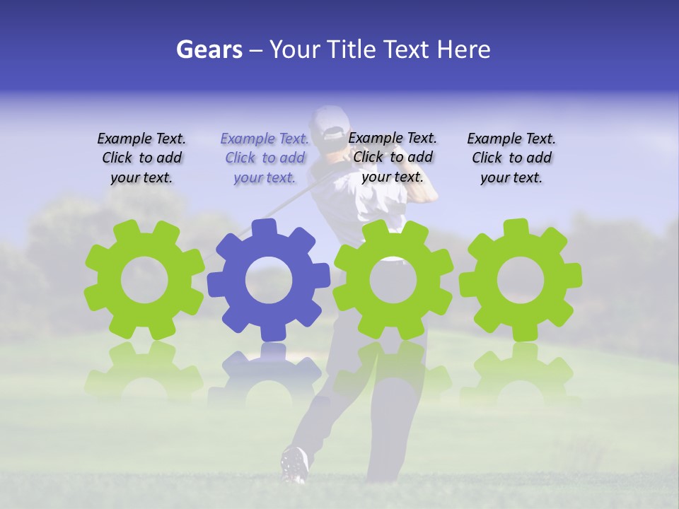 Outdoor Man Swing PowerPoint Template