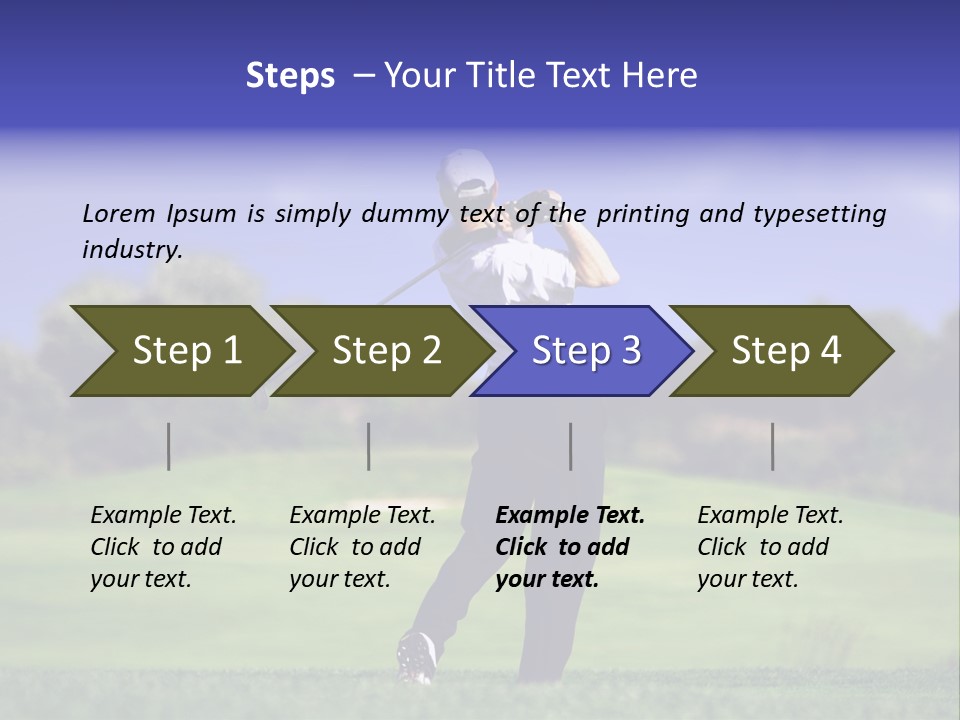 Outdoor Man Swing PowerPoint Template