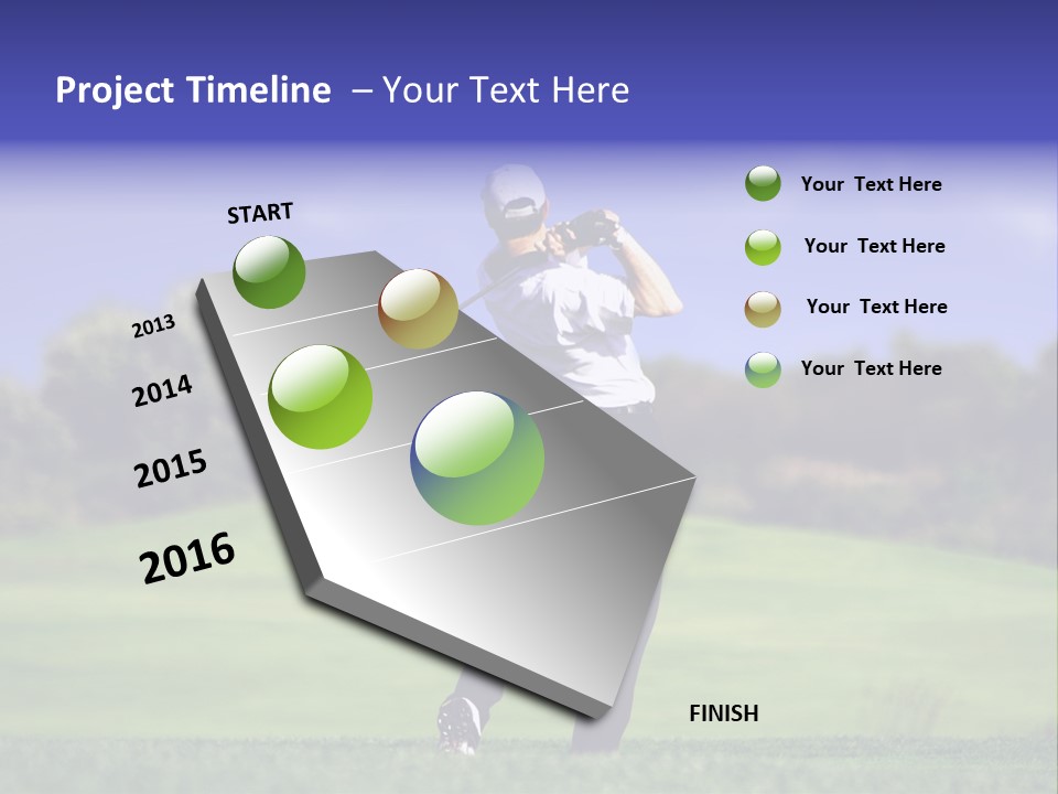 Outdoor Man Swing PowerPoint Template
