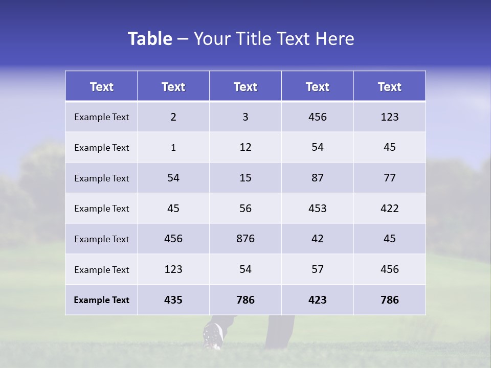 Outdoor Man Swing PowerPoint Template