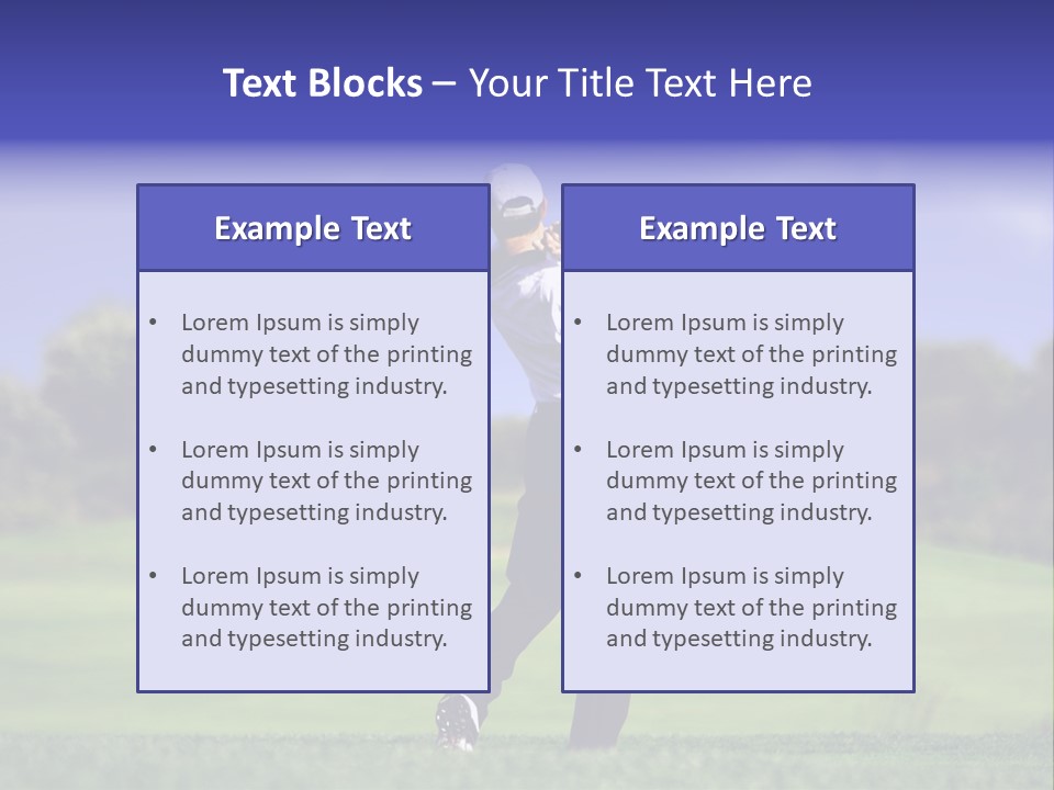 Outdoor Man Swing PowerPoint Template