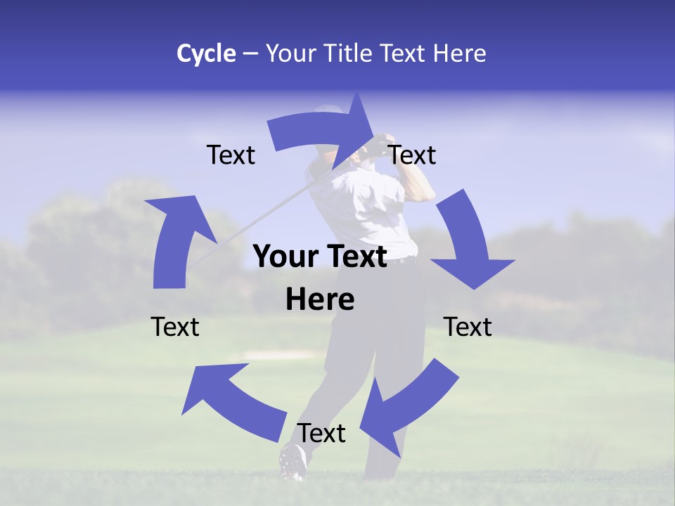 Outdoor Man Swing PowerPoint Template