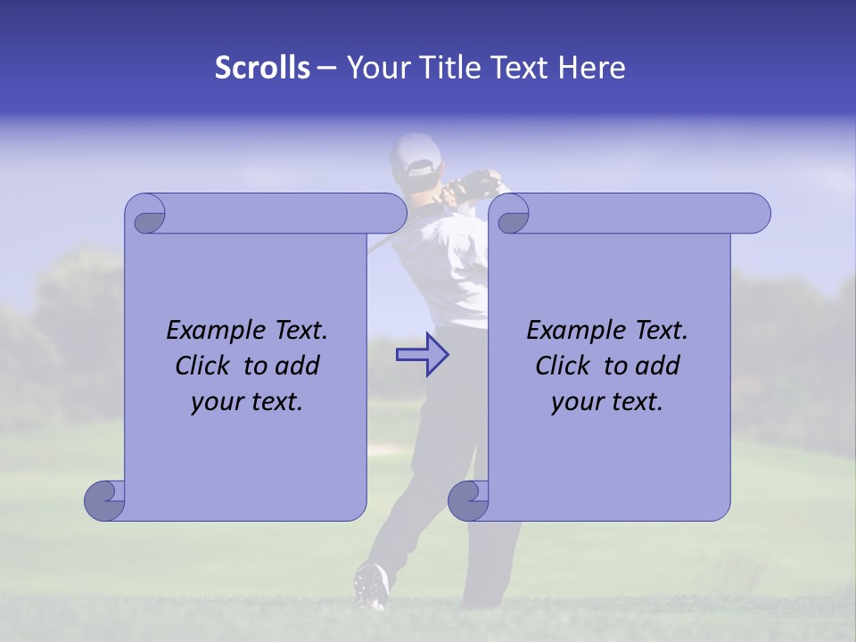 Outdoor Man Swing PowerPoint Template