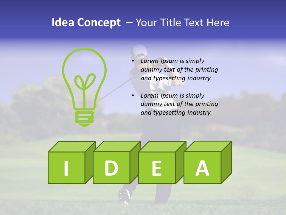 Outdoor Man Swing PowerPoint Template