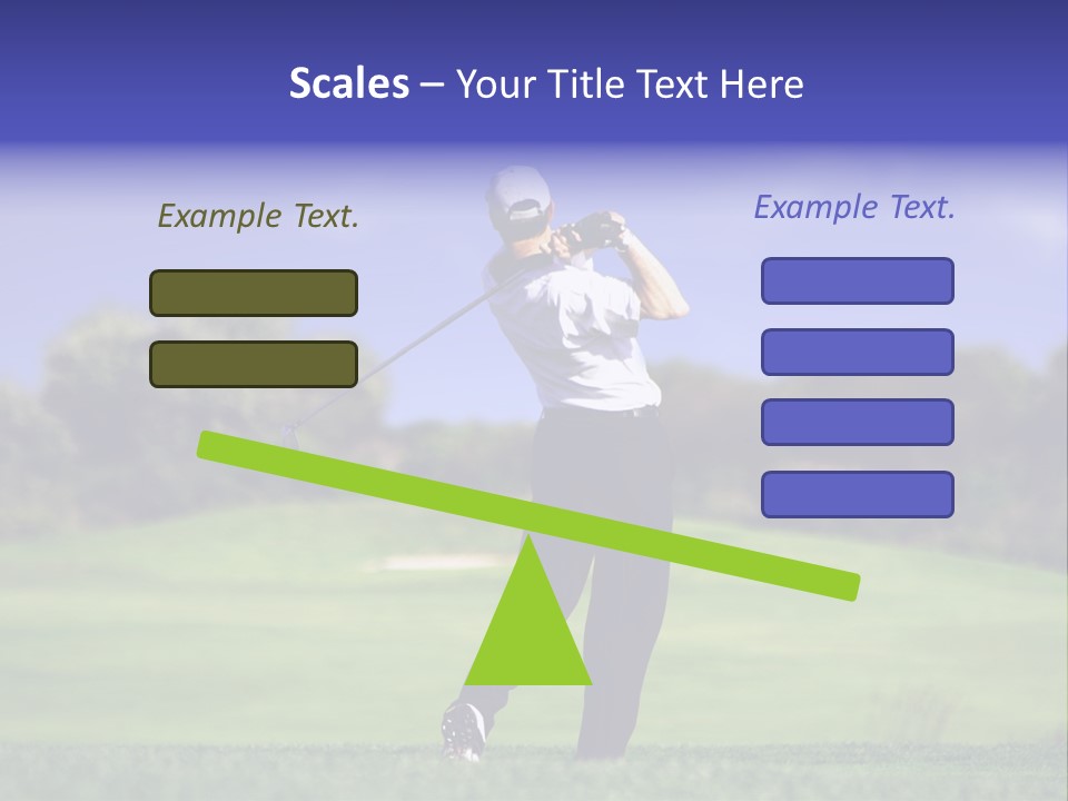 Outdoor Man Swing PowerPoint Template