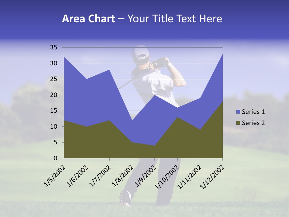 Outdoor Man Swing PowerPoint Template