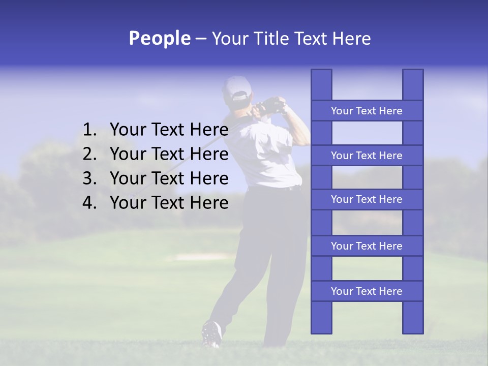 Outdoor Man Swing PowerPoint Template