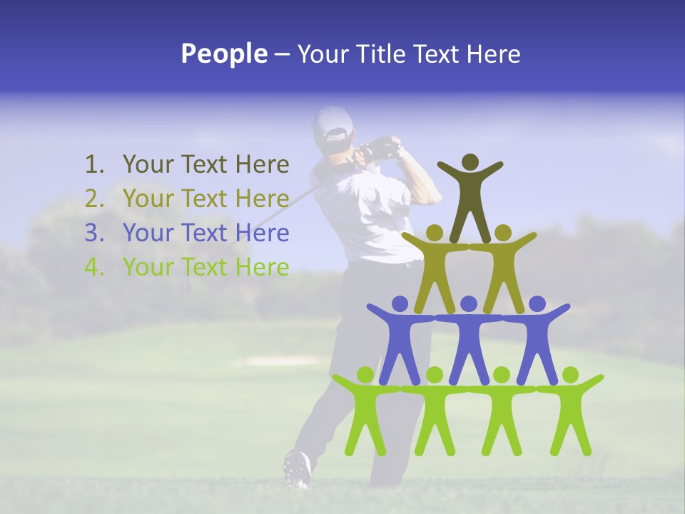 Outdoor Man Swing PowerPoint Template