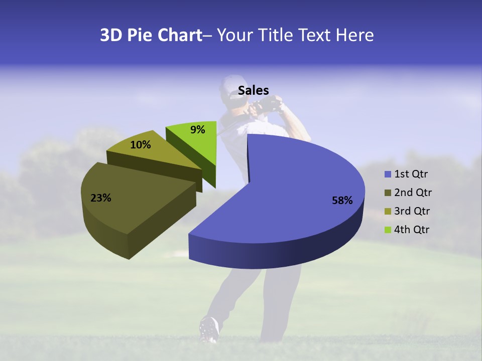 Outdoor Man Swing PowerPoint Template