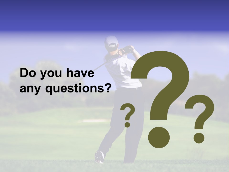 Outdoor Man Swing PowerPoint Template