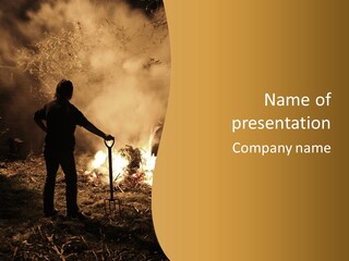 Toil Dusk Farm PowerPoint Template