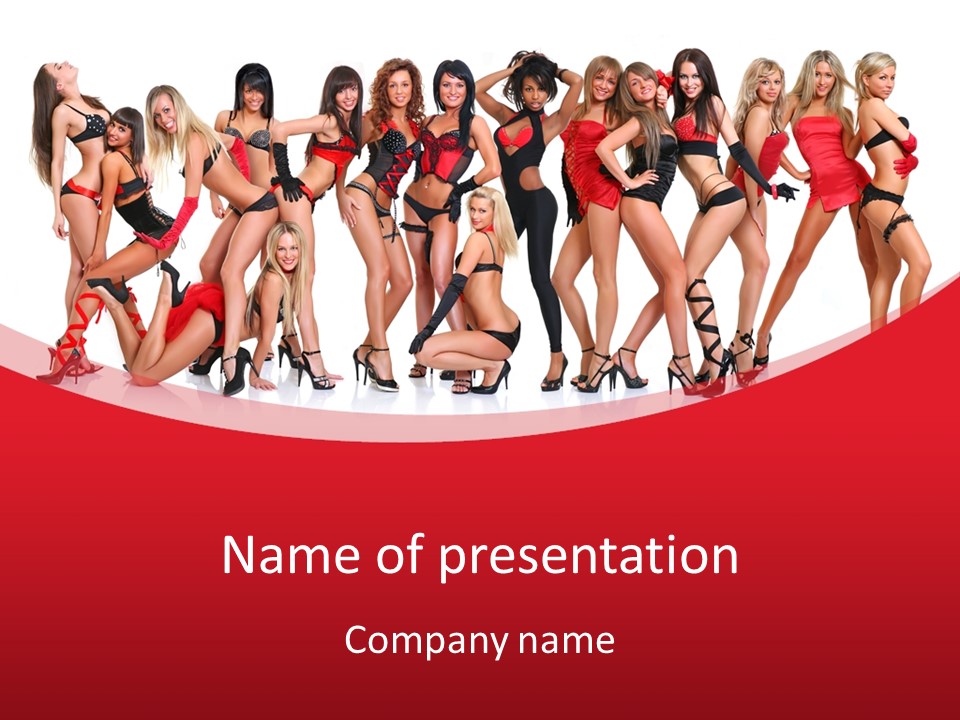 Blond Waist  PowerPoint Template