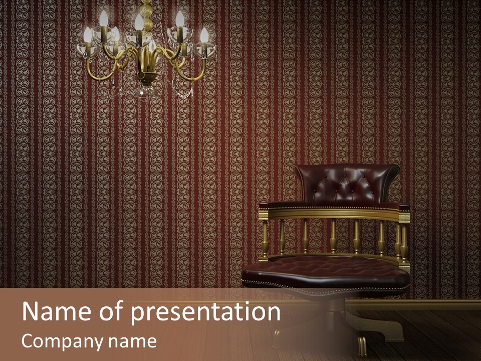 Decorate Design Lamp PowerPoint Template