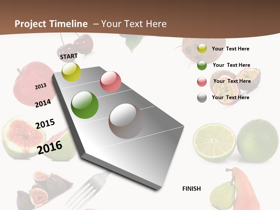 Blueberry Grape Clock PowerPoint Template