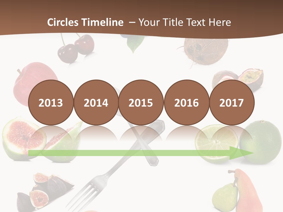 Blueberry Grape Clock PowerPoint Template