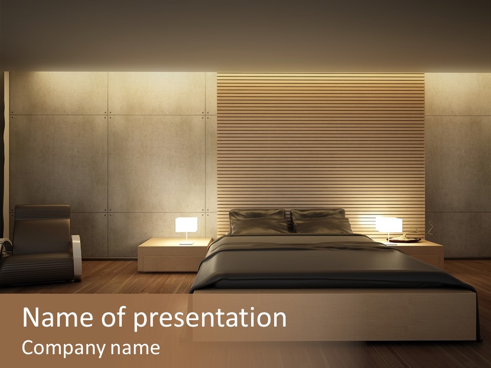 Trendy Bedroom Modern PowerPoint Template