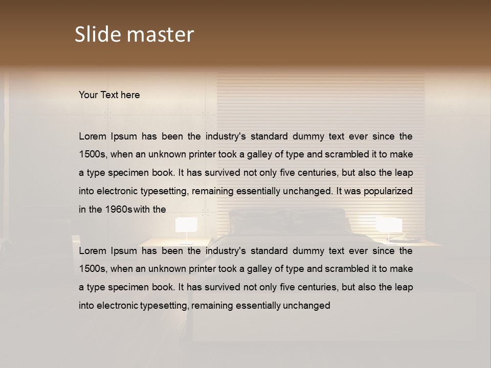 Trendy Bedroom Modern PowerPoint Template