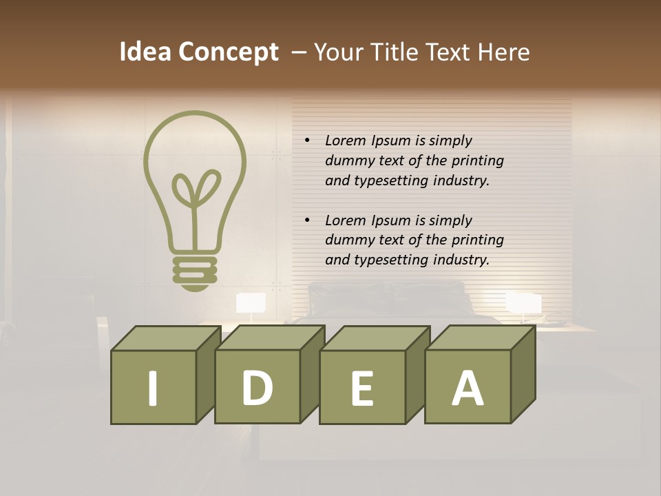 Trendy Bedroom Modern PowerPoint Template