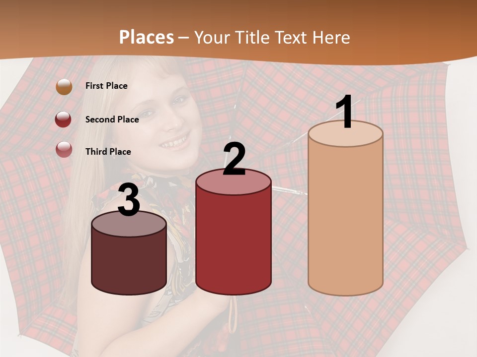 Female Sunshade Youth PowerPoint Template