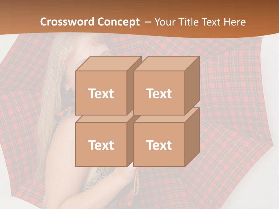 Female Sunshade Youth PowerPoint Template