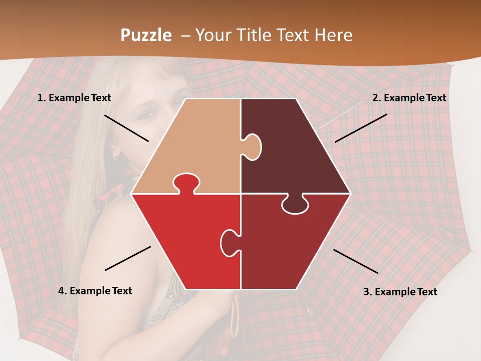 Female Sunshade Youth PowerPoint Template