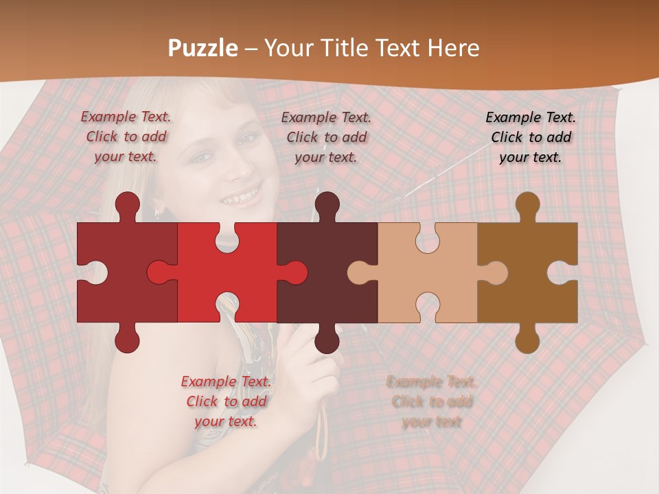 Female Sunshade Youth PowerPoint Template