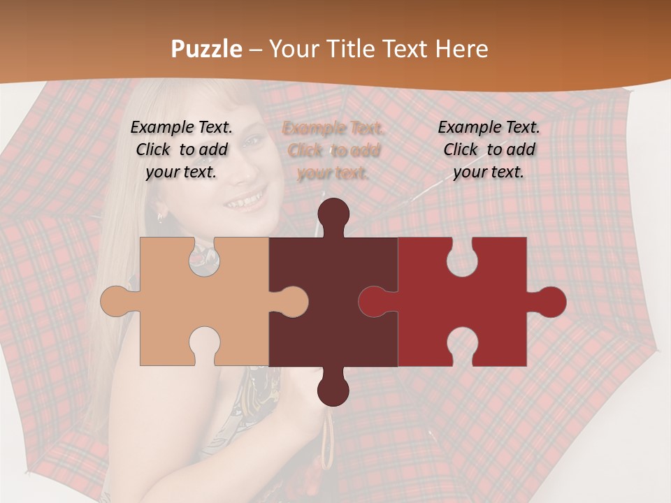 Female Sunshade Youth PowerPoint Template