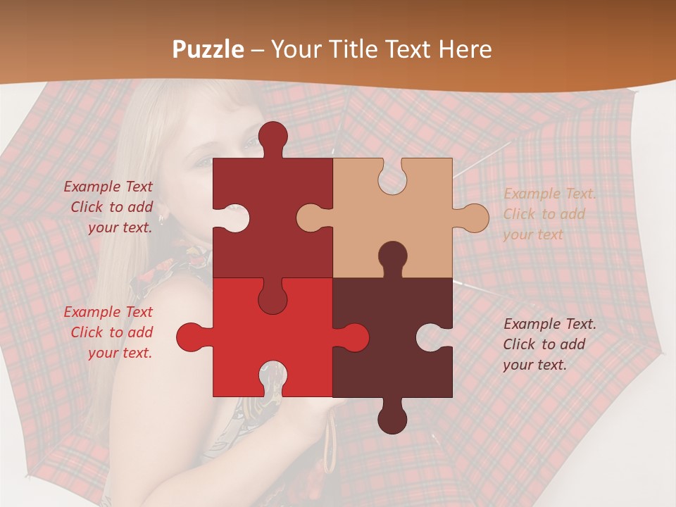 Female Sunshade Youth PowerPoint Template