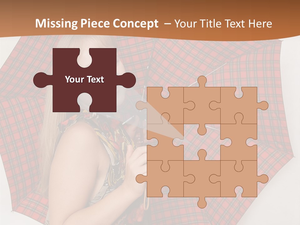 Female Sunshade Youth PowerPoint Template