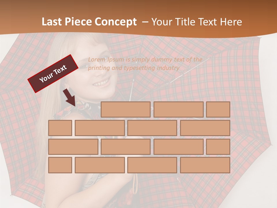 Female Sunshade Youth PowerPoint Template