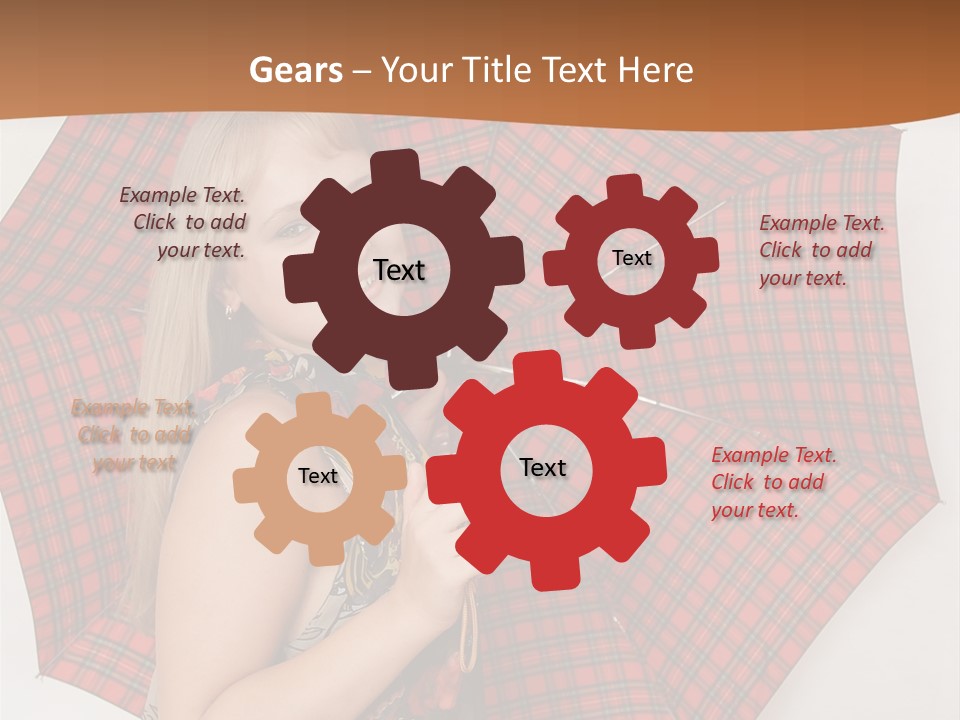 Female Sunshade Youth PowerPoint Template