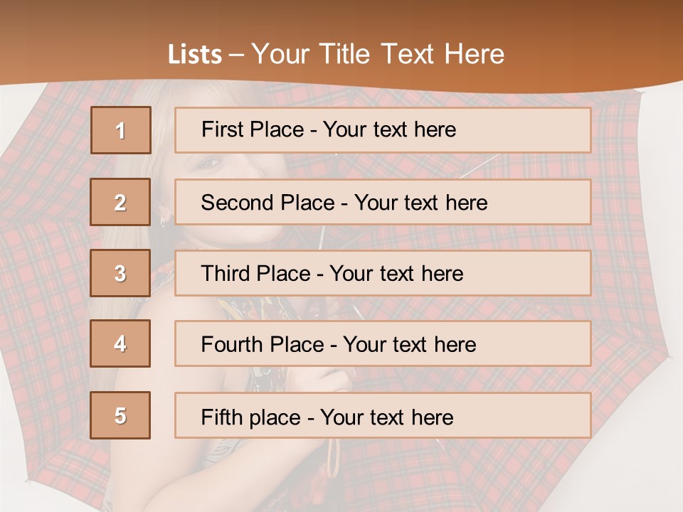 Female Sunshade Youth PowerPoint Template