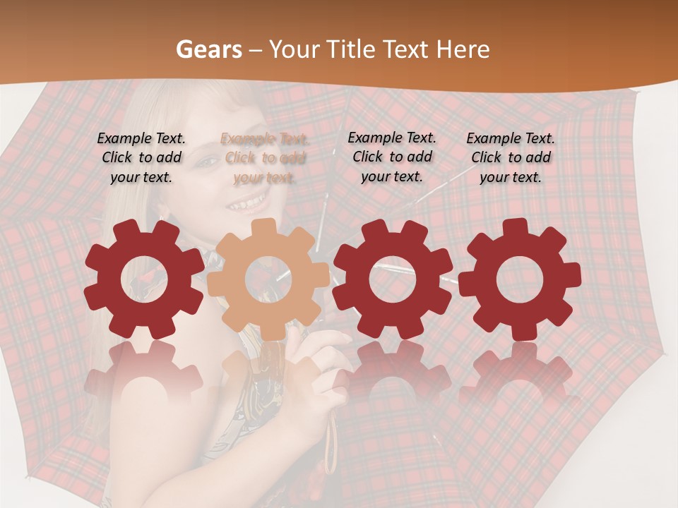 Female Sunshade Youth PowerPoint Template