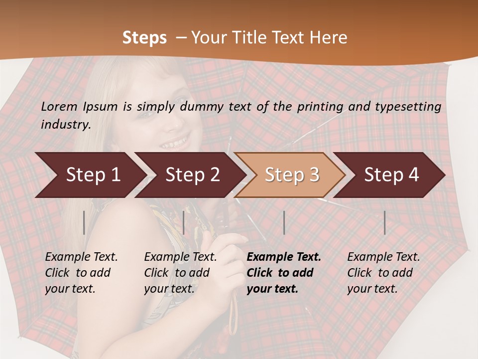 Female Sunshade Youth PowerPoint Template