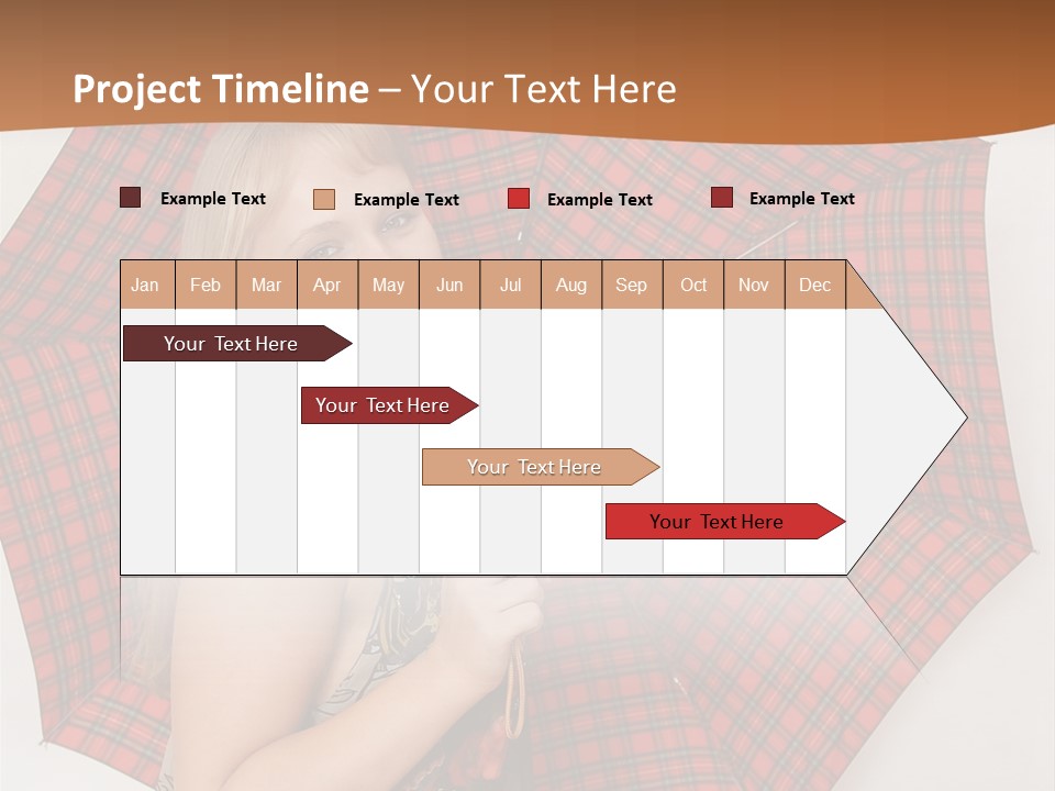 Female Sunshade Youth PowerPoint Template