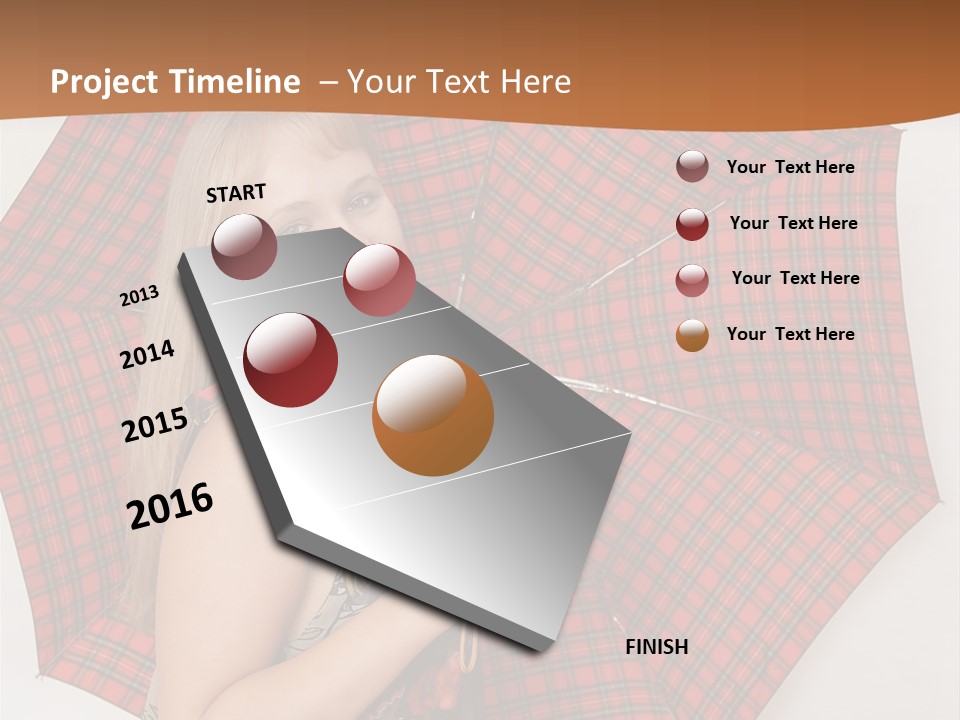 Female Sunshade Youth PowerPoint Template