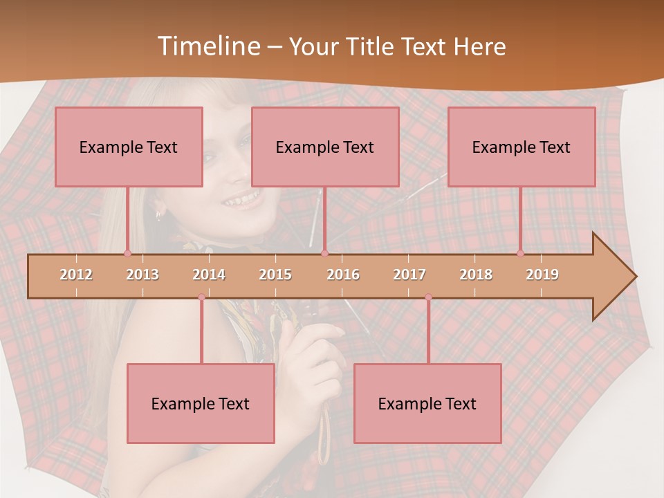 Female Sunshade Youth PowerPoint Template