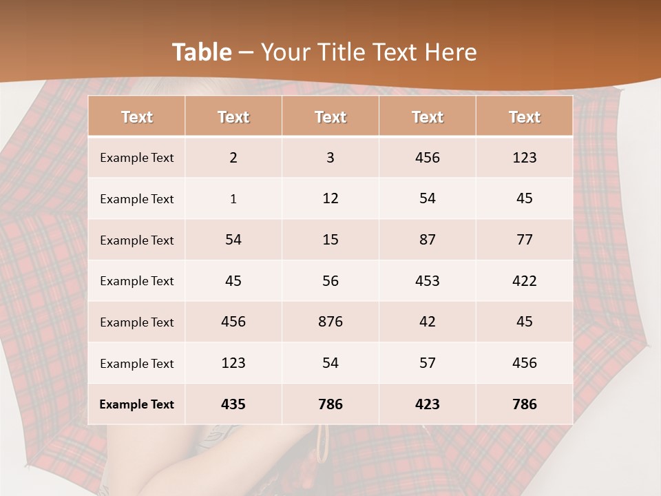 Female Sunshade Youth PowerPoint Template