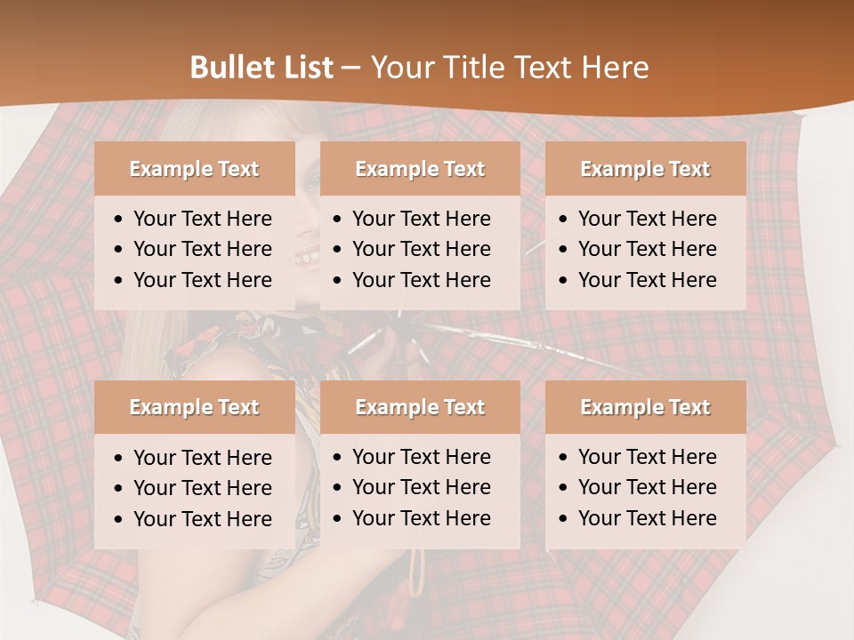 Female Sunshade Youth PowerPoint Template