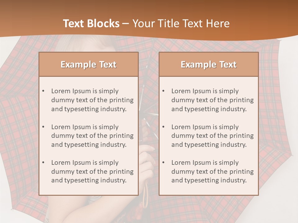 Female Sunshade Youth PowerPoint Template