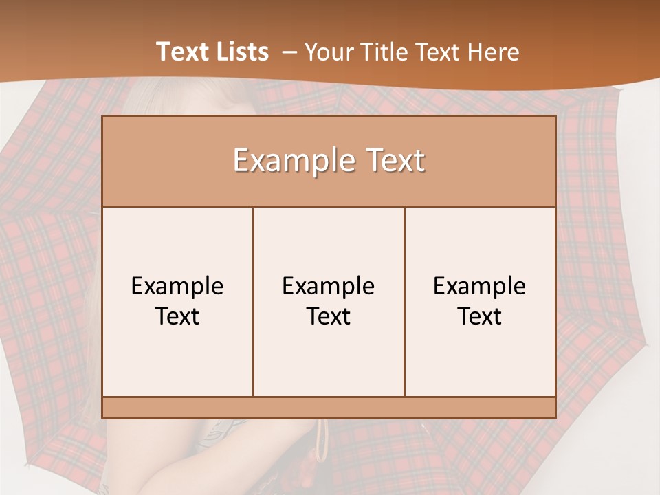 Female Sunshade Youth PowerPoint Template