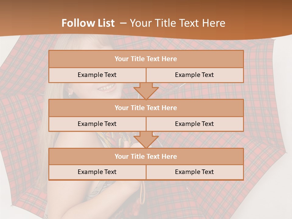 Female Sunshade Youth PowerPoint Template