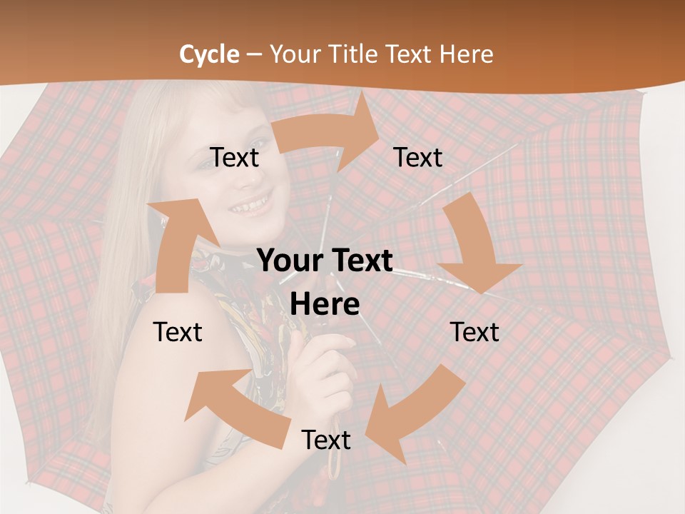 Female Sunshade Youth PowerPoint Template