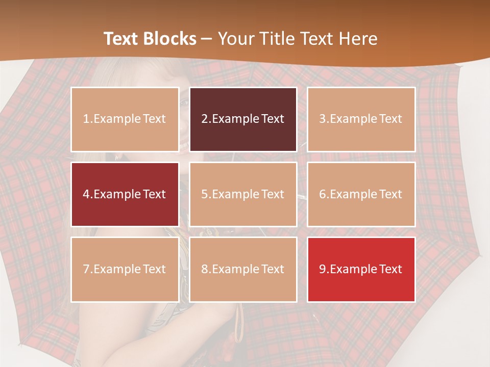 Female Sunshade Youth PowerPoint Template