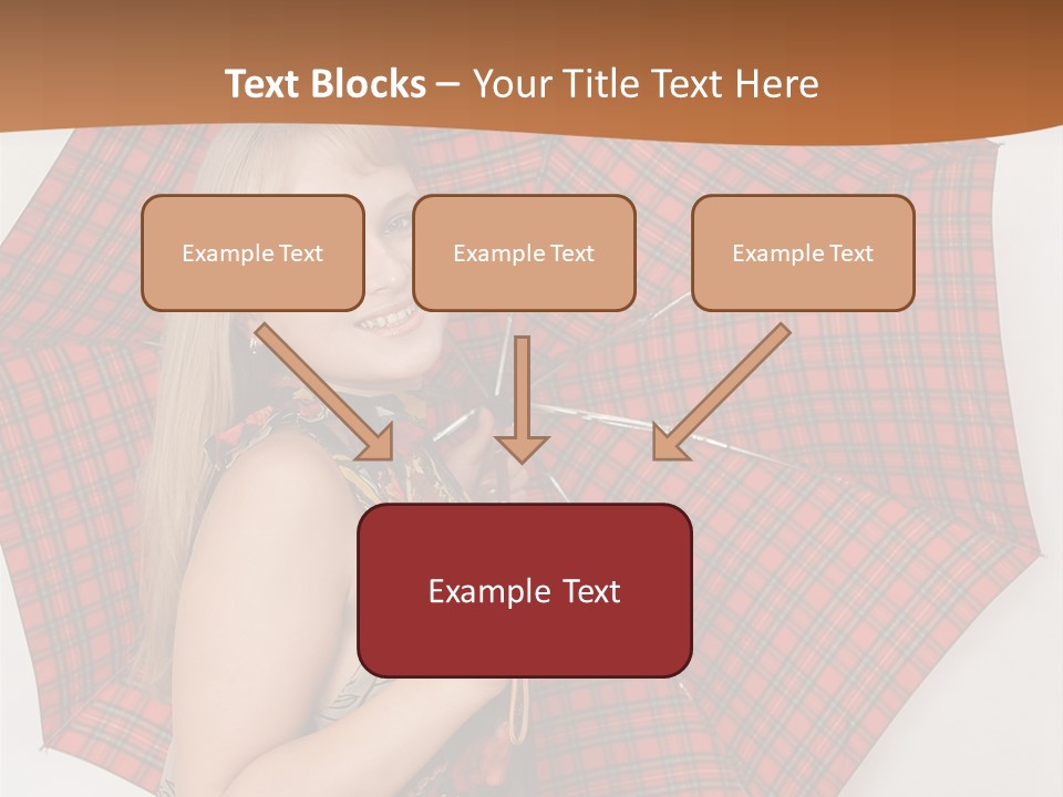 Female Sunshade Youth PowerPoint Template