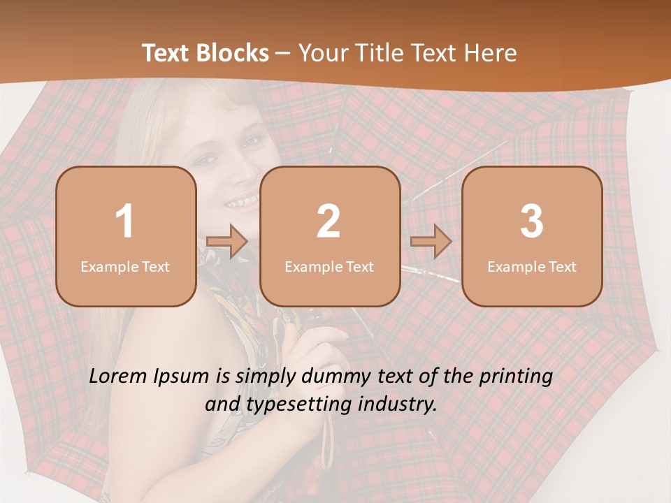 Female Sunshade Youth PowerPoint Template