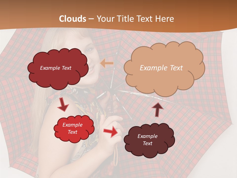 Female Sunshade Youth PowerPoint Template