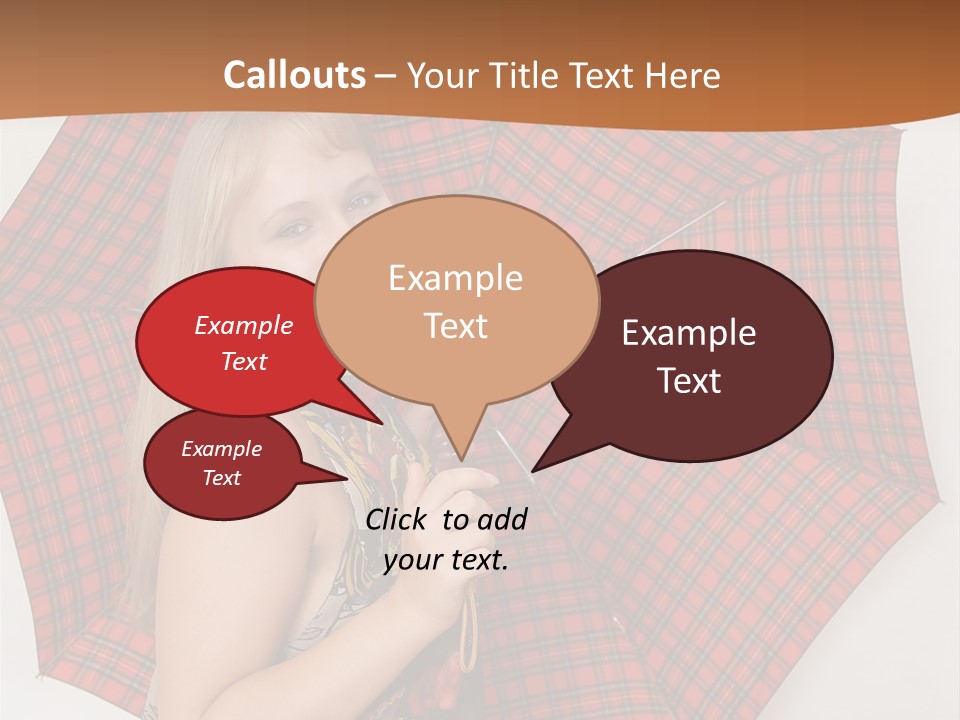 Female Sunshade Youth PowerPoint Template